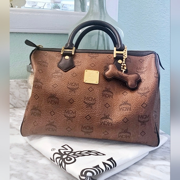 MCM Brown Satchel Bag - Picture 2 of 14